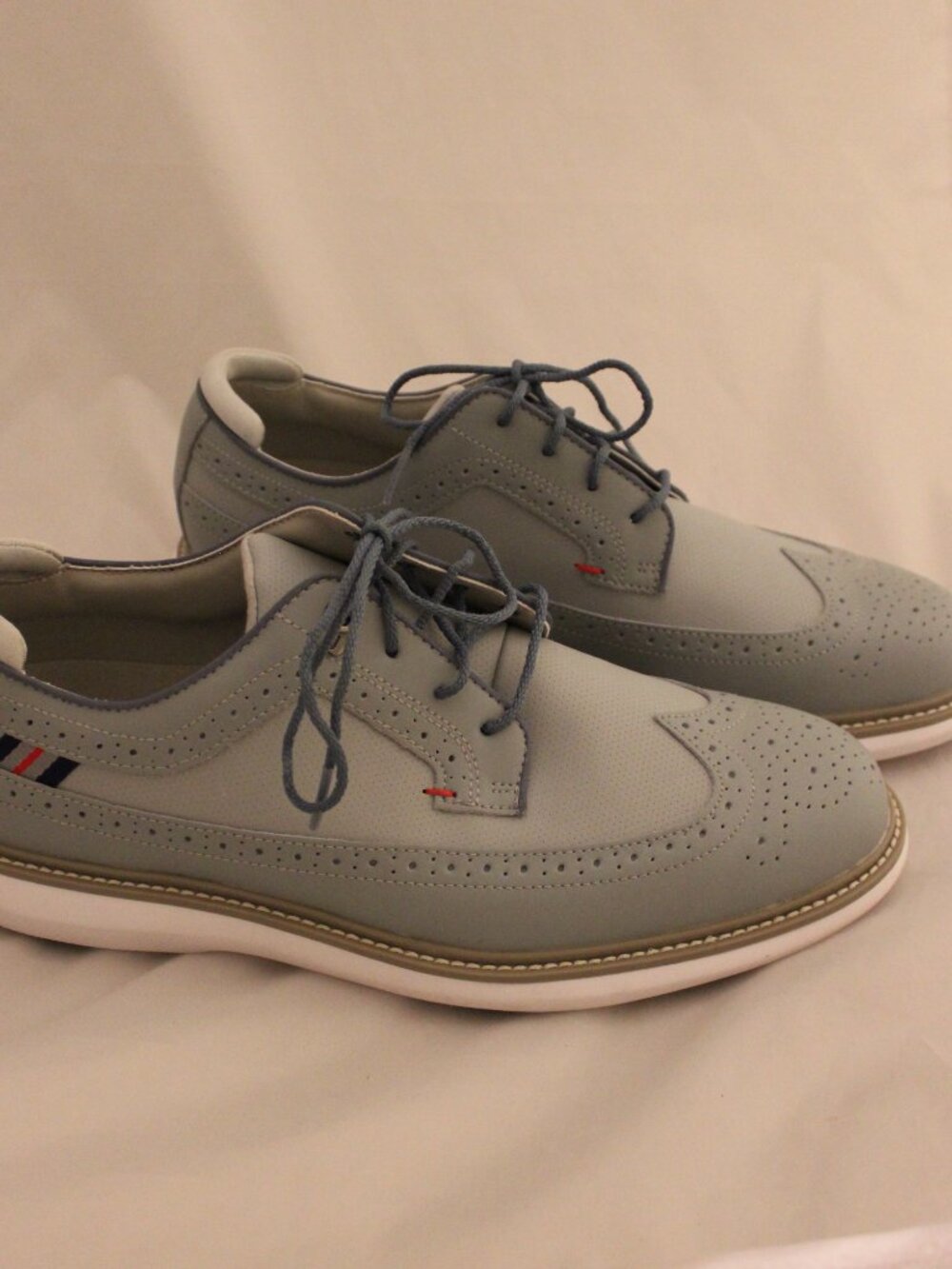 FootJoy Light Gray and White Athletic Golf Shoes - Picture 9 of 9